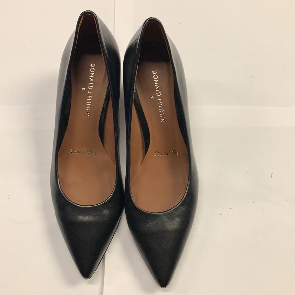 Donald J. Pliner Black Leather Heels